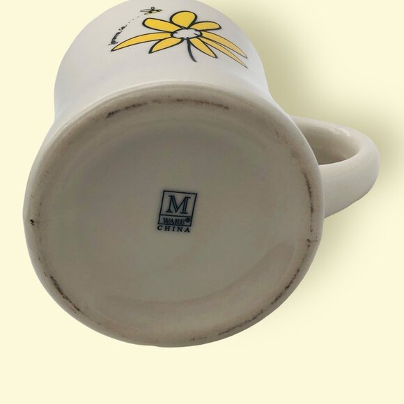 Sonoma CA Ceramic Daisy & Bee Coffee Mug Cup - Picture 5 of 6